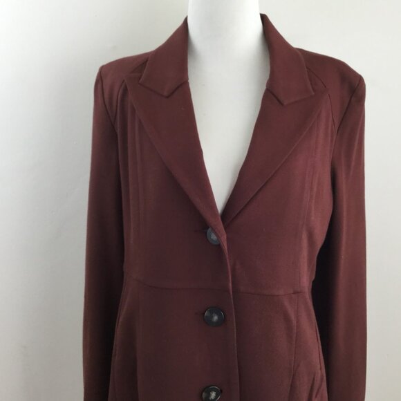 Cabi Brown Long Blazer Jacket m - Picture 3 of 11